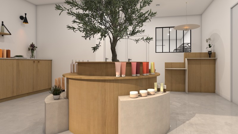 Fabrication de meuble de présentation et caisse en bois sur mesure pour commerce à Genève par artisan menuisier